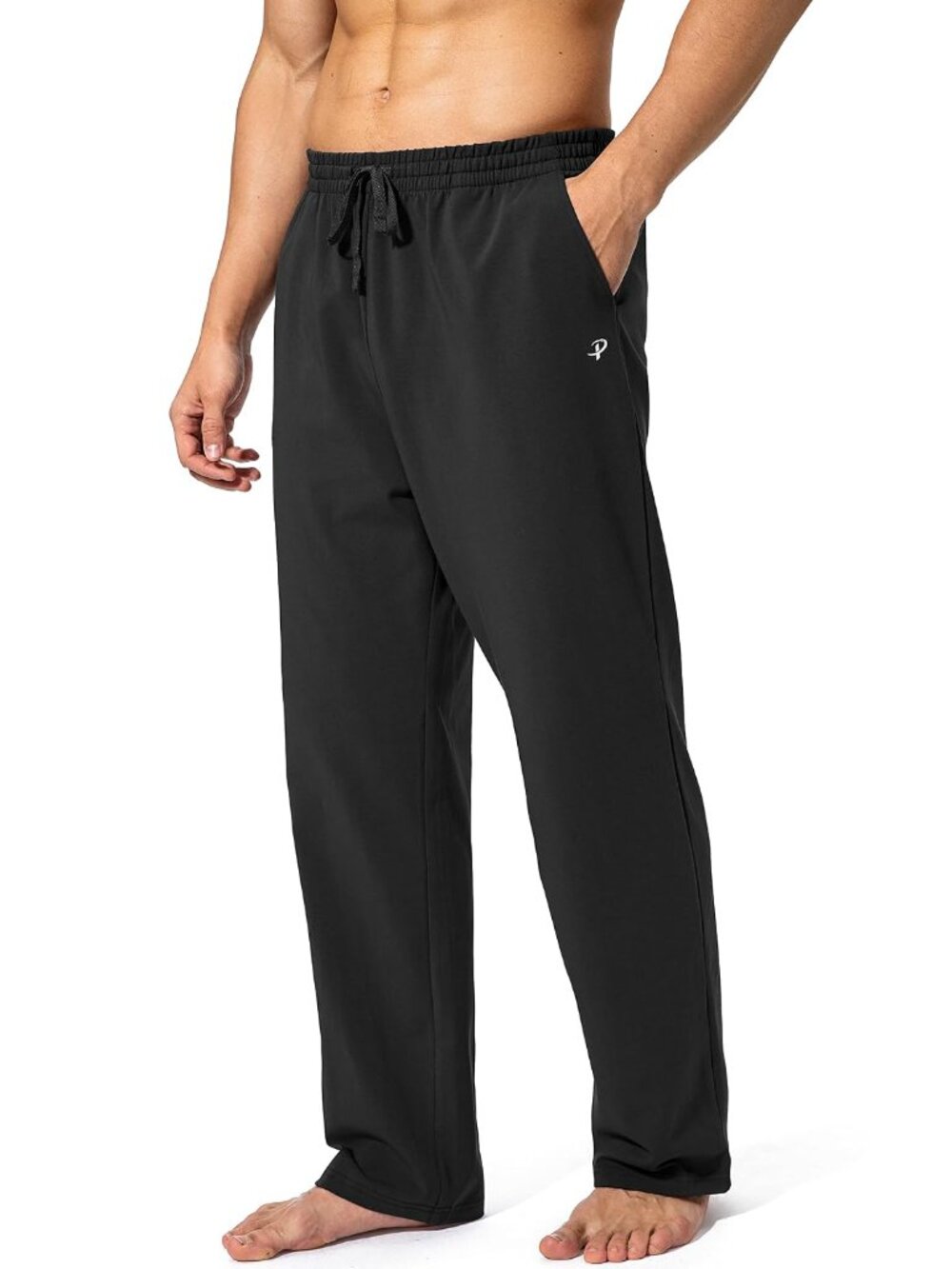 Men's Cotton Yoga Sweatpants Athletic Casual Pants with Pockets